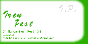 iren pest business card