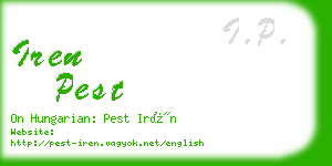 iren pest business card